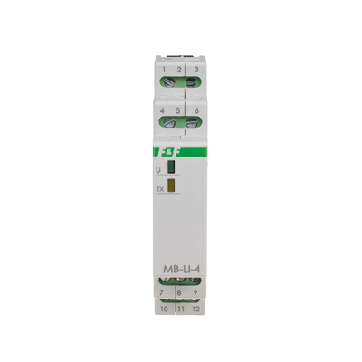 4-channel pulse counter with MODBUS RTU output