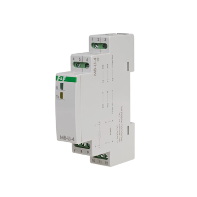 4-channel pulse counter with MODBUS RTU output