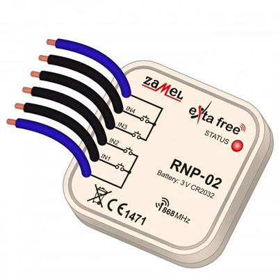 4-channel radio flush transmitter type: RNP-02