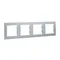 4-fach Rahmen – universell horizontal und vertikal aus Aluminium (Metallic)