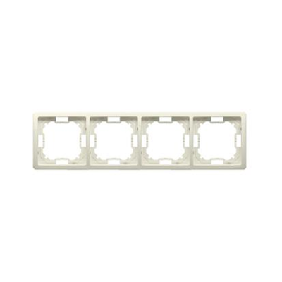 4-fach Universalrahmen, horizontal und vertikal, beige