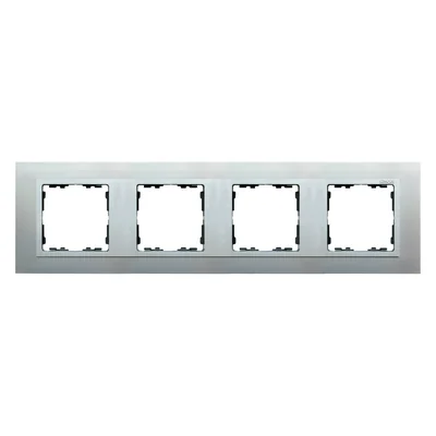 4-fold aluminum frame / matt aluminum intermediate frame