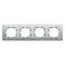 4-fold aluminum frame / matt aluminum intermediate frame