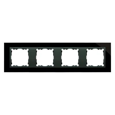 4-fold glass frame - black / graphite intermediate frame