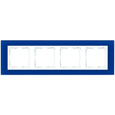 4-fold glass frame - marine / white intermediate frame