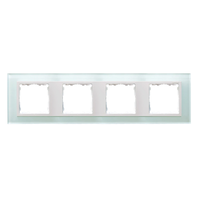 4-fold glass frame - natural / white intermediate frame
