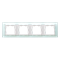 4-fold glass frame - natural / white intermediate frame