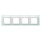 4-fold glass frame - natural / white intermediate frame