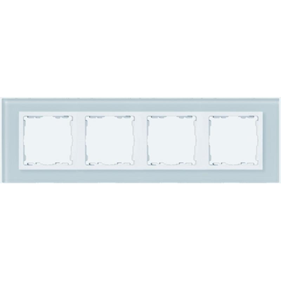 4-fold glass frame - natural / white intermediate frame