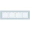 4-fold glass frame - natural / white intermediate frame