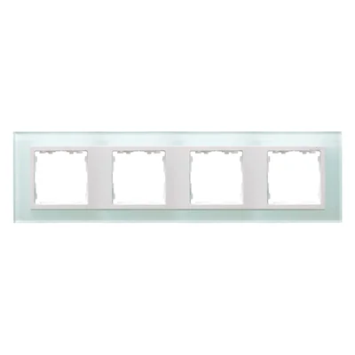 4-fold glass frame - natural / white intermediate frame