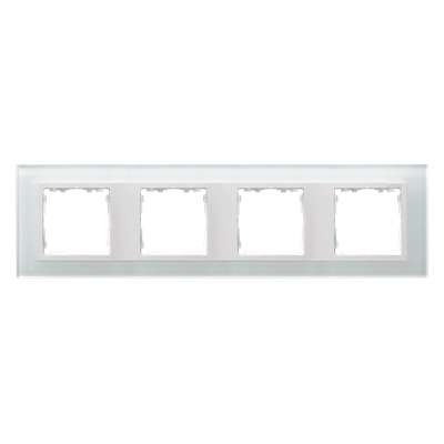4-fold glass frame - white / white intermediate frame