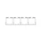 4-fold universal frame, horizontal and vertical, white