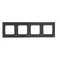 4-fold universal frame IP20 / IP44 chrome
