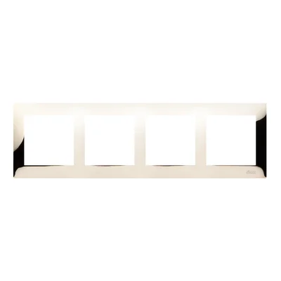4-fold universal frame IP20 / IP44 gold