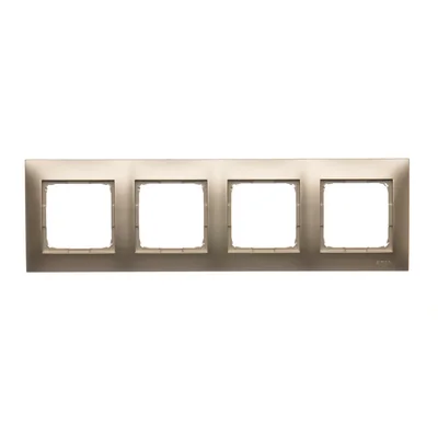4-fold universal frame IP20 / IP44, gold (metallic)
