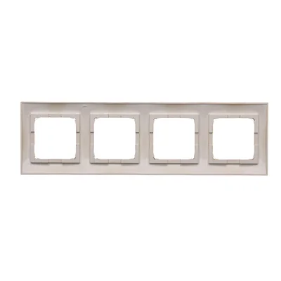 4-fold universal frame IP20 / IP44, gold (metallic)