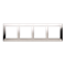 4-fold universal frame IP20 / IP44 inox