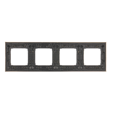 4-fold universal frame IP20 / IP44 inox