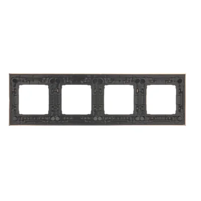 4-fold universal frame IP20 / IP44 inox