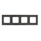 4-fold universal frame IP20 / IP44 inox