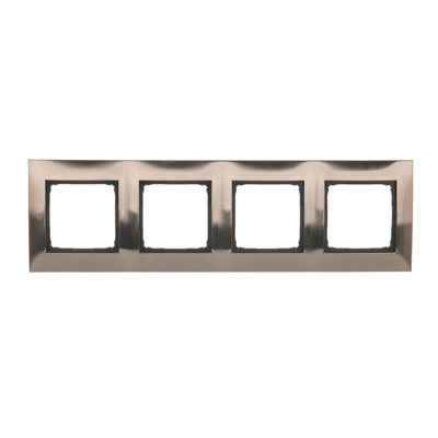 4-fold universal frame IP20 / IP44 inox