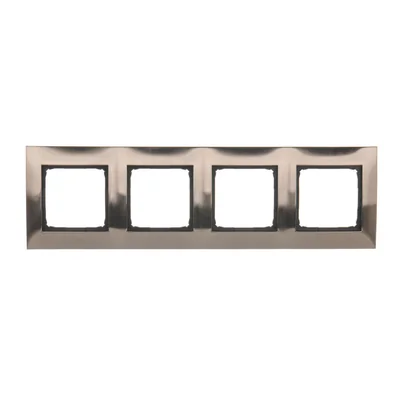 4-fold universal frame IP20 / IP44 inox