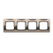 4-fold universal frame IP20 / IP44 inox