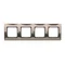 4-fold universal frame IP20 / IP44 inox