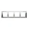 4-fold universal frame IP20 / IP44 inox