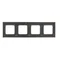 4-fold universal frame IP20 / IP44 inox