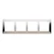 4-fold universal frame IP20 / IP44 inox