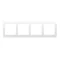 4-fold universal frame IP20 / IP44 white
