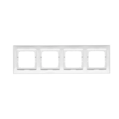 4-fold universal frame IP20 / IP44 white