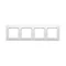 4-fold universal frame IP20 / IP44 white