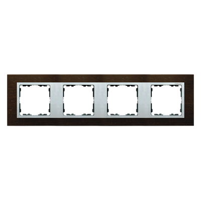 4-fold wenge frame / intermediate frame aluminum mat