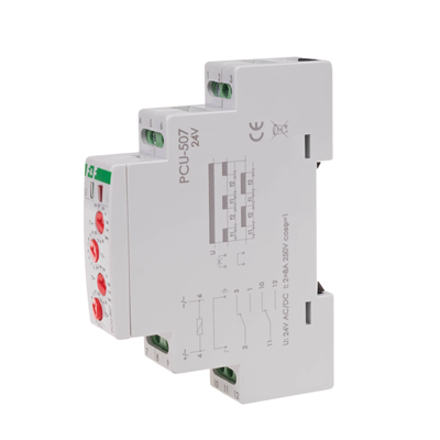 4-funkční časové relé (nastavení 2x) T1 T3 PCU-507 24V