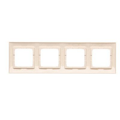 4-gang universal frame for cardboard-gypsum boxes IP20 / IP44 cream