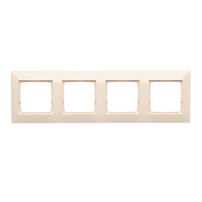 4-gang universal frame for cardboard-gypsum boxes IP20 / IP44 cream