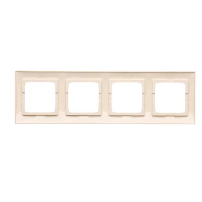4-gang universal frame for cardboard-gypsum boxes IP20 / IP44 cream