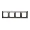 4-gang universal frame for plasterboard boxes IP20 / IP44, anthracite (metallic)