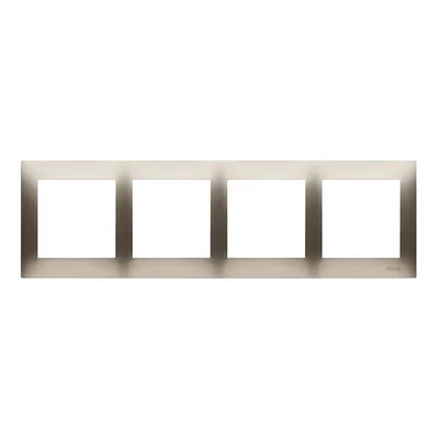4-gang universal frame for plasterboard boxes IP20 / IP44, gold (metallic)