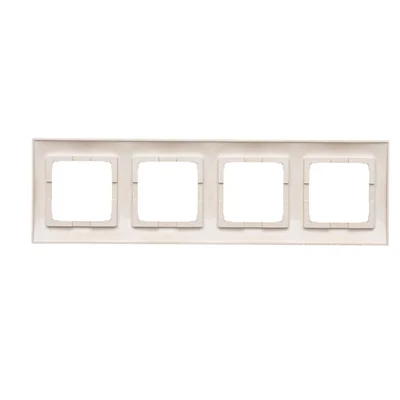 4-gang universal frame for plasterboard boxes IP20 / IP44, gold (metallic)