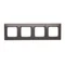 4-gang universal frame for plasterboard boxes IP20 / IP44, matt brown (metallic)