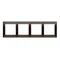 4-gang universal frame IP20 / IP44, brown matt (metallic)