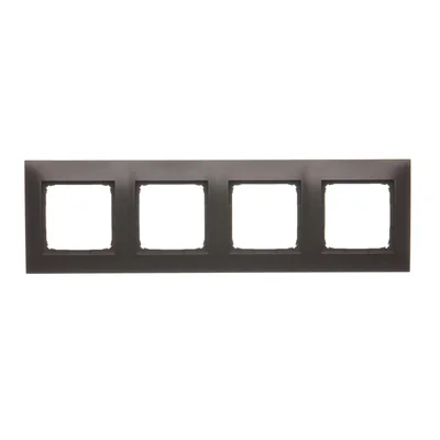 4-gang universal frame IP20 / IP44, brown matt (metallic)