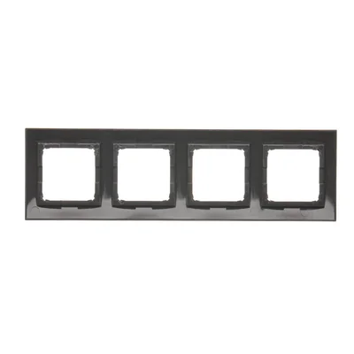 4-gang universal frame IP20 / IP44, brown matt (metallic)