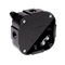 4-inlet surface-mounted box with knockouts 88x88x40mm IP44 cover for 4 screws with terminals black