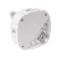 4-inlet surface-mounted box with knockouts 88x88x40mm IP44 cover for 4 screws with terminals white