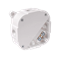 4-inlet surface-mounted box with knockouts 88x88x40mm IP44 cover for 4 screws with terminals white